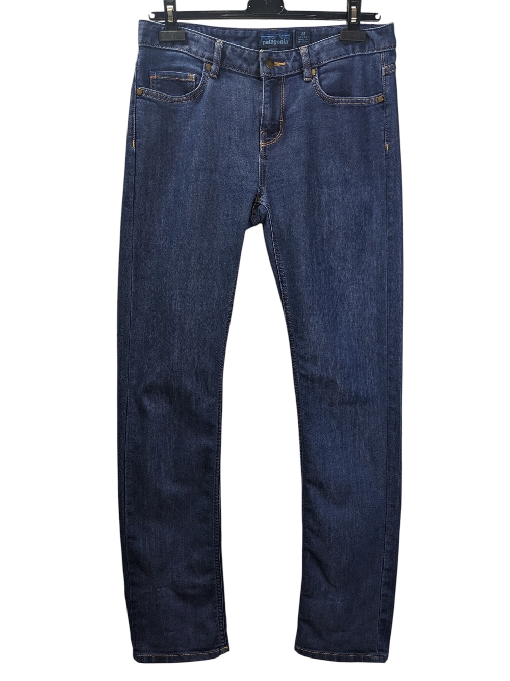 Patagonia Women's Skinny Jeans in Dark Blue Denim Y2K